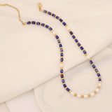 FASHION AND LUXURY PEARL NATURAL STONE NECKLACE_CWAJE0647