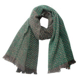 FRINGE PATCHWORK SCARF UNISEX WINTER SHAWL WRAP_CWASC0873