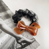 Women Gentle Lace Bow Hair Tie_Cwaha0806