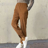 Thickened Corduroy Elastic-Waisted Casual Pants