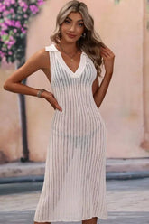 CWDMD4840_SPRING AND SUMMER SOLID COLOR LAPEL SWEATER