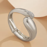 FASHIONABLE SPRING OPEN METAL SMOOTH BRACELET_CWMM3074