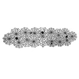 HALLOWEEN BLACK HORROR SPIDER WEB TABLE RUNNER_CWMM1724