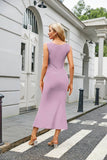 Square Collar Tight Fish Tail Extra Long Dress