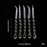 CLEAR ACRYLIC SNOWFLAKE CRYSTAL ICICLE SET DECOR_CWMM9682