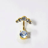 HOT SALE STAINLESS STEEL REVERSE NAVEL RING_CWMM9389