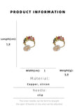 COLORED GEM HOOP EARRINGS_CWAJE0324
