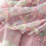 HEAVY FLOWER SEQUIN FAIRY GAUZE SKIRT A LINE SKIRT_CWBMS0318