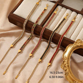 COLORFUL DIAMOND SNAKE BRACELET_CWMM3732