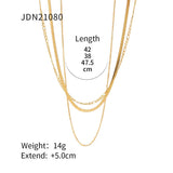 MULTILAYER GOLD PLATE STAINLESS STEEL NECKLACE_CWAJE0619