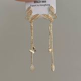 HOLLOW CATS EYE BUTTERFLY PENDANT STUD EARRINGS_CWAJE1328