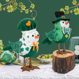 ST PATRICKS PARTY GLOWING LIGHT GREEN BIRD DOLL_CWMM3445