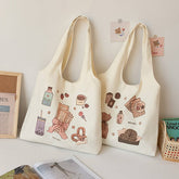 LITERARY STYLE CANVAS TOTE BAG FOR WOMEN LARGE_CWAB5654