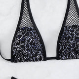 HALTER NECK FISHNET HOLLOW BIKINI SWIMSUIT_CWMW0323