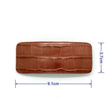 ELEGANT CROC PU LEATHER TOP BARRETTE CLIP_CWAHA6347
