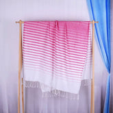 OMBRE TASSEL WOVEN BEACH TOWEL FOR TRAVEL COUPLES_CWMM7671