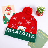 CHRISTMAS LED LIGHT GLOWING KNITTED CHRISTMAS HAT_CWAH2314