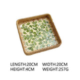 RATTAN COLORFUL SHELL CREATIVE HANDMADE FRUIT PLATE_CWMM4395