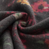 Women Retro Warm Rose Print Scarf