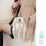 Cwab4543_Rivet Tassel Chain Shoulder Crossbody Bag