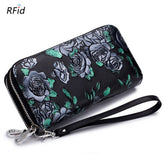 DOUBLE ZIP LARGE CAPACITY LONG LEATHER WALLET_CWAB3748