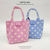 LARGE CAPACITY POLKA DOT KNITTED TOTE BAG_CWAB1541
