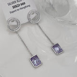 LIGHT LUXURY GEOMETRIC RING SQUARE STUD EARRINGS_CWAJE1320