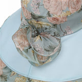 SEASIDE FLOWER BREATHABLE LARGE BRIM SUN HAT_CWAH1457