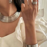 DESIGNER NICHE NECKLACE FOUR PIECE METAL NECKLACE_CWMM3248