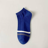 Two-Bar Solid Color Breathable Socks For Men_Cwms2004