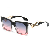CAT EYE CURVED TEMPLE FASHION SUNGLASSES_CWASG0536