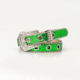 Trendy Rhinestone Needle Buckle Womens Belt
