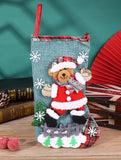 SEQUINED 3D SANTA CLAUS CHRISTMAS STOCKINGS_CWMS1423