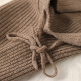 CASHMERE BALACLAVA HAT KNIT HOOD SCARF FOR HER_CWAH3994