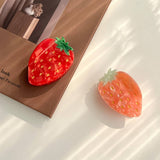 PINK STRAWBERRY ACETATE CLAW CLIP SWEET CUTE_CWAHA5838
