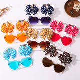 KIDS POLKA DOT GROSGRAIN BOW HAIR CLIP SUNGLASSES_CWAHA6708
