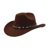 MEN WOMEN WOOL COWBOY FEDORA HAT ETHNIC STYLE_CWAH04498