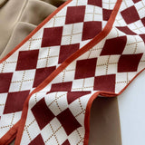 RETRO GEOMETRIC PRINT STRIPED SCARF_CWASC0709