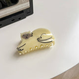 Cute Cat Acetate Hair Claw Clip For Women
