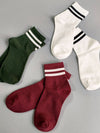 2 STRIPE COTTON MID SOCKS FOR WOMEN WHOLESALE_CWMS070