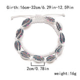 HAND WOVEN BEACH COLORED SHELL RICE BEAD BRACELET_CWAJE2426