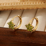 STAINLESS STEEL FLOWER EARRINGS WITH ZIRCON_CWMM3609