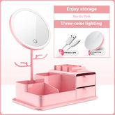 DESKTOP STORAGE BOX LED MAKEUP MIRROR_CWMM5641