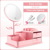 DESKTOP STORAGE BOX LED MAKEUP MIRROR_CWMM5641