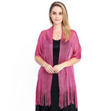 FASHIONABLE GOLD AND SILVER SILK SHAWL_CWASC1091