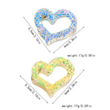 HEART STAR GLITTER HAIR CLAW SWEET BACK BUN CLIP_CWAHA2315
