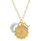 MICRO PAVED ZIRCONIA ZODIAC PENDANT NECKLACE_CWMM5295