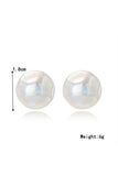 FAUX PEARL DESIGN STUD EARRINGS_CWAJE0449