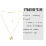 FASHIONABLE DIAMOND INLAID FLOWER PEARL NECKLACE_CWAJE0917
