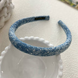 DENIM STARRY PUFF HEADBAND WITH VOLUME SPONGE_CWAHA2832